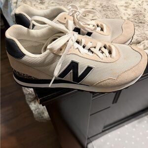 New Balance Beige and Black Athletic Shoes